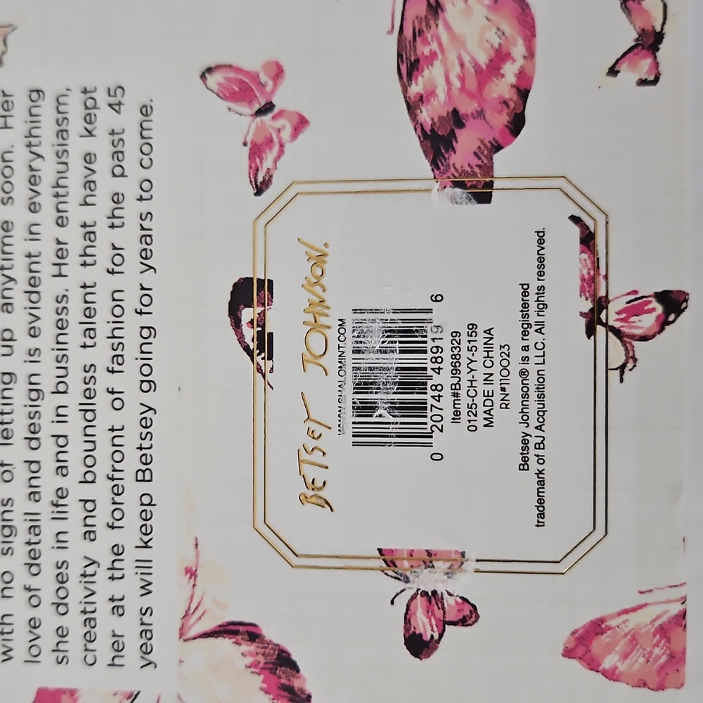 Betsey Johnson NWT Pink Butterfly Journal - Picture 4 of 4